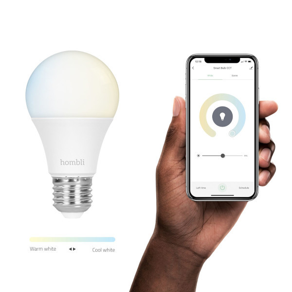 Hombli Smart Bulb E27 Instelbaar wit 1 stuk 9W 2700K 6500K Hombli 123led